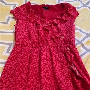 J.Crew little red dress cinced elastic waist size0